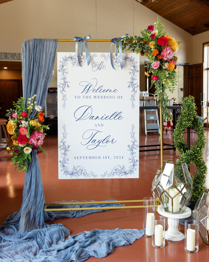 Rental - Dusty Blue Cheesecloth Drape