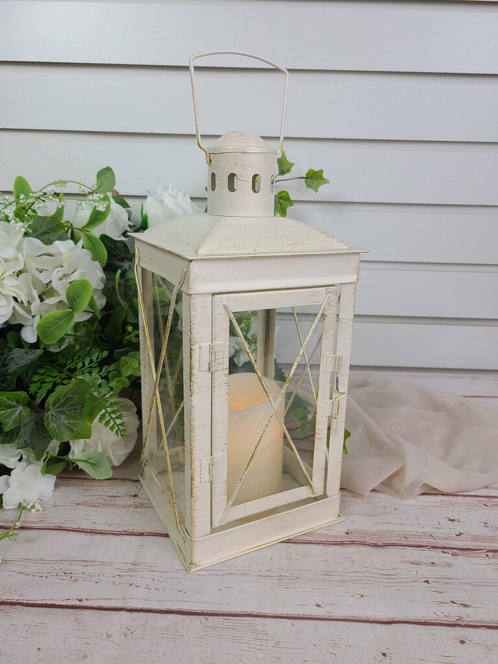 Rental - Off-White Metal Lantern