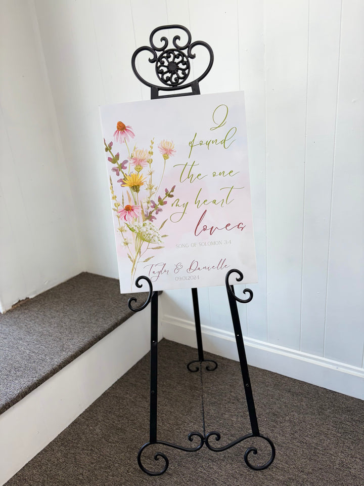 Rental - Black Metal Easel