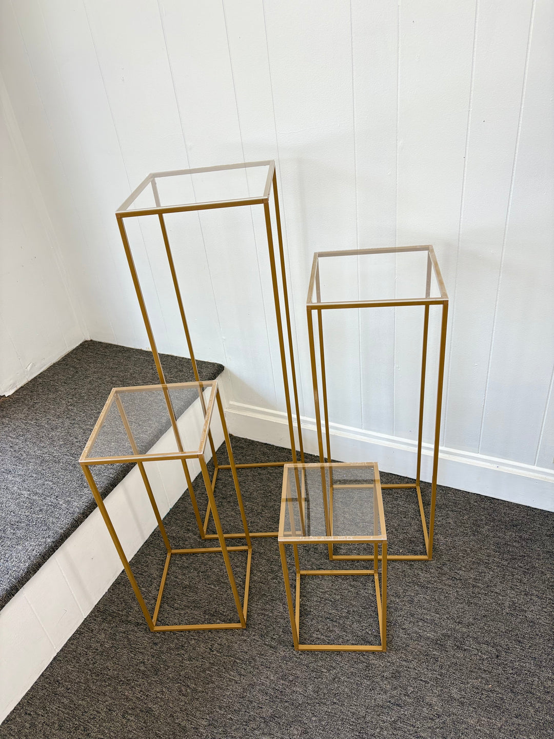 Rental - Gold Frame Pedestal Set of 4