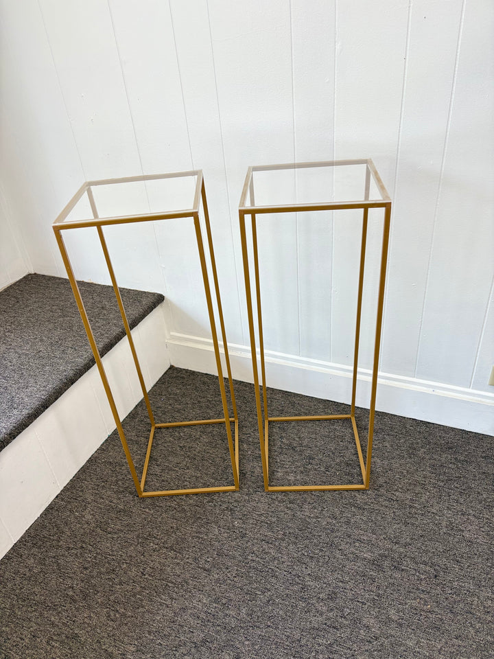Rental - Gold Frame Pedestal Set of 2
