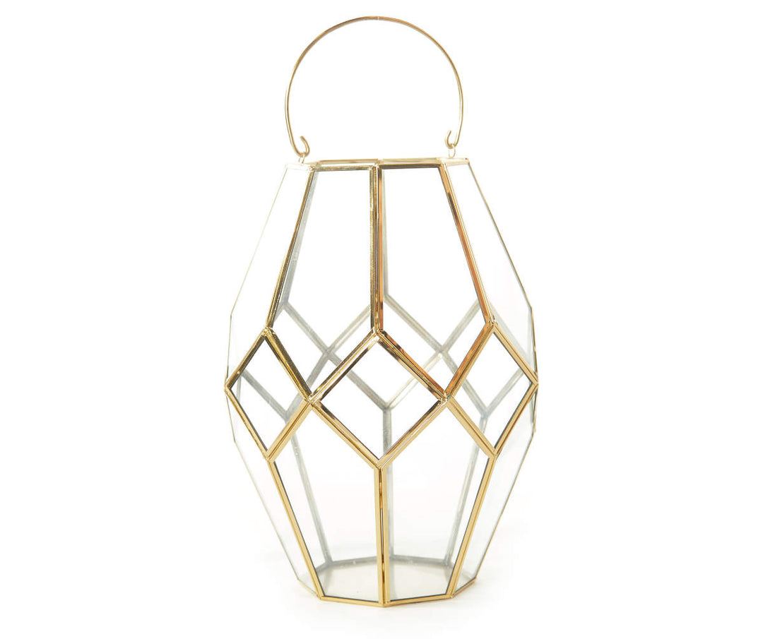 Rental - Gold Geometric Lantern