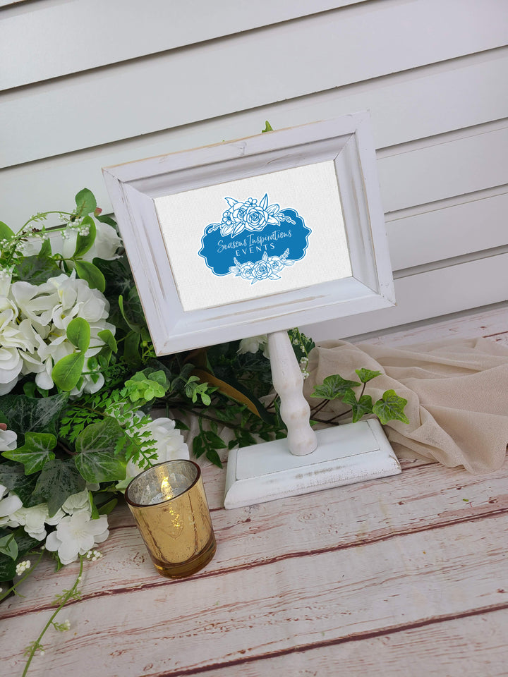 Rental - 6x4 White Pedestal Frame