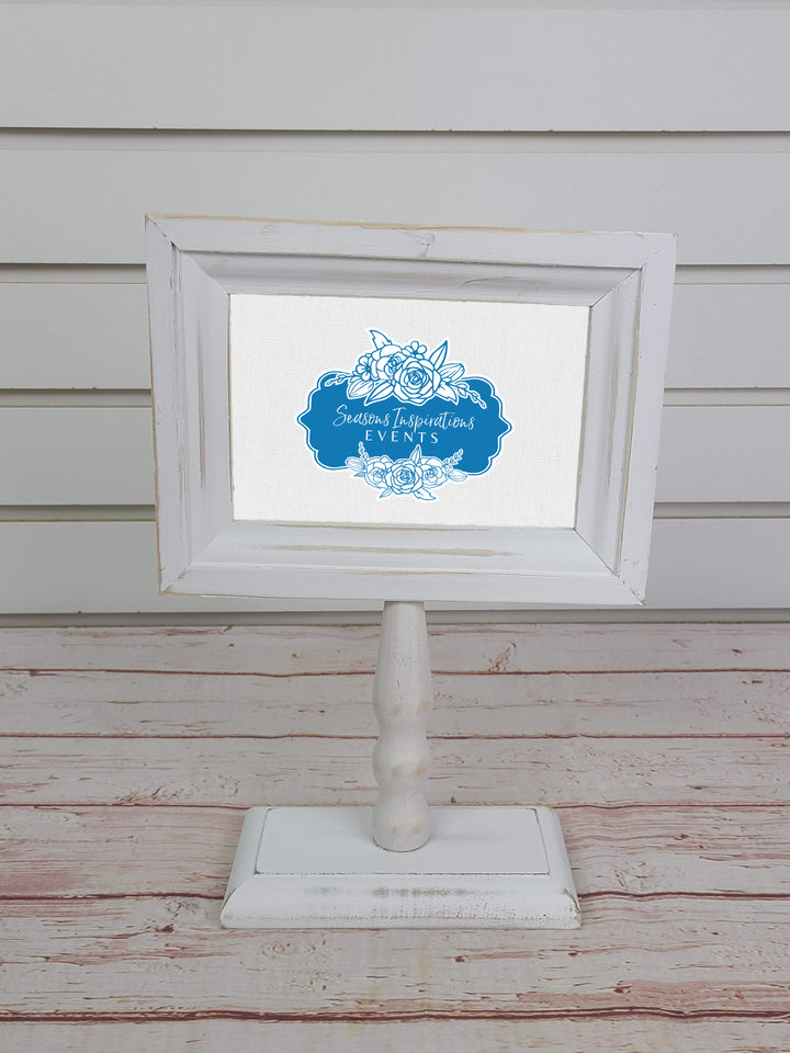 Rental - 6x4 White Pedestal Frame