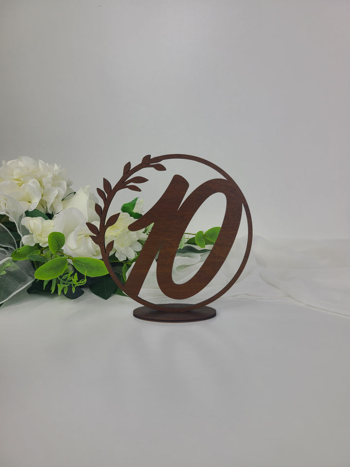 Rental - Wooden Wreath Table Numbers