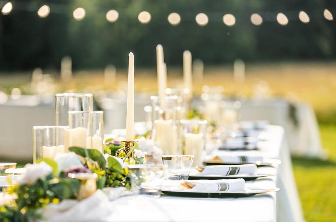 Rental - Set of 3 Glass Cylinders w/ candles