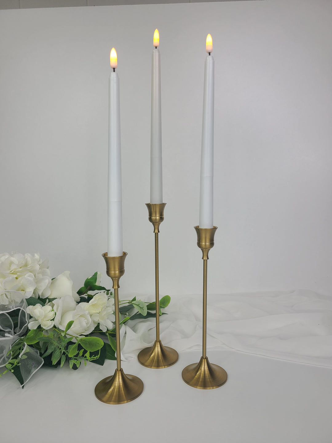Rental - 3pc Brass Candle Stick Holder