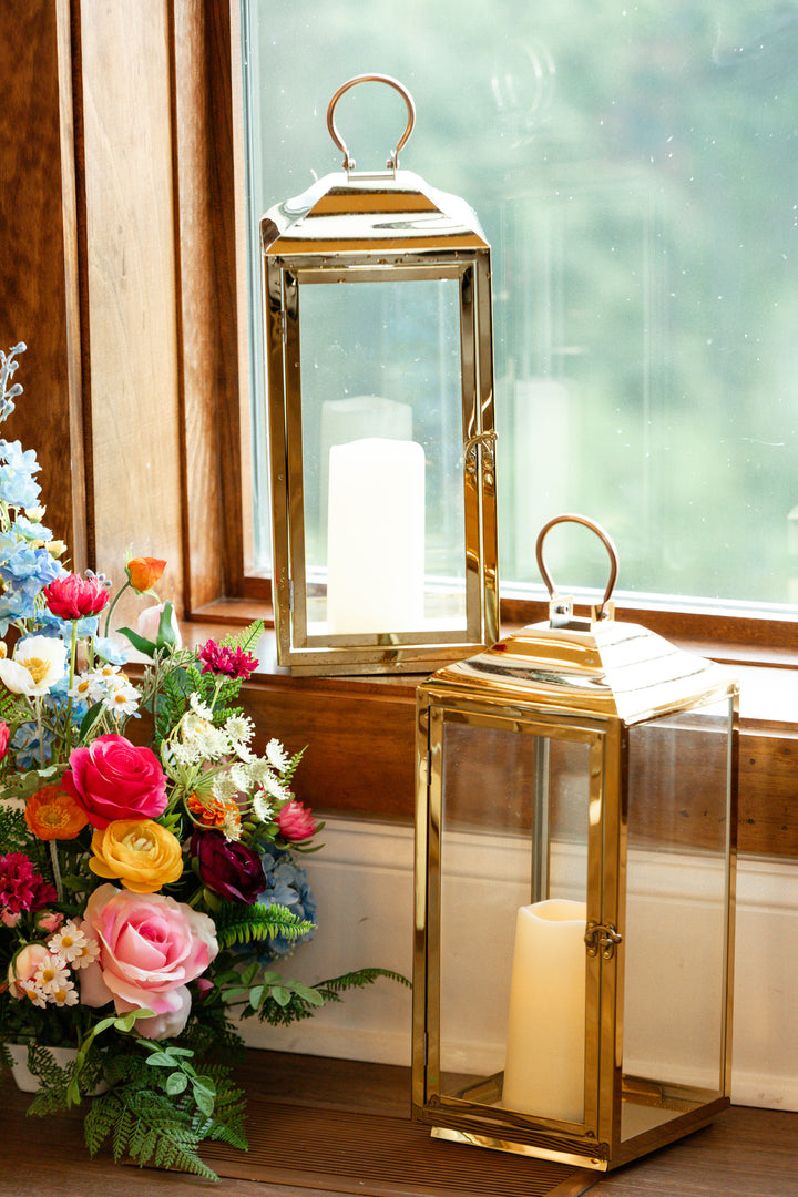 Rental - Tall Gold Lantern