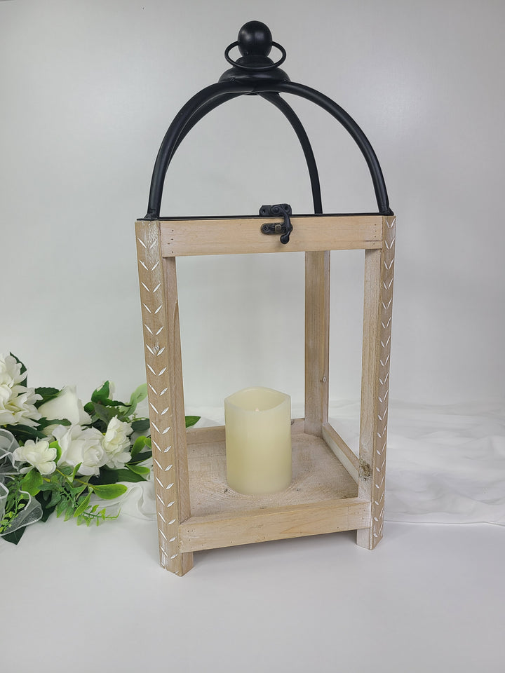 Rental- 21" Wooden Open Lantern