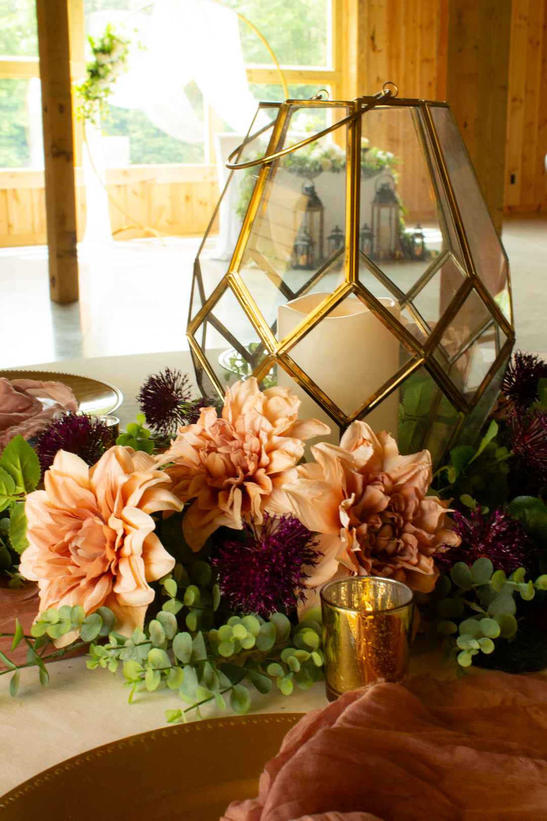 Rental - Gold Geometric Lantern