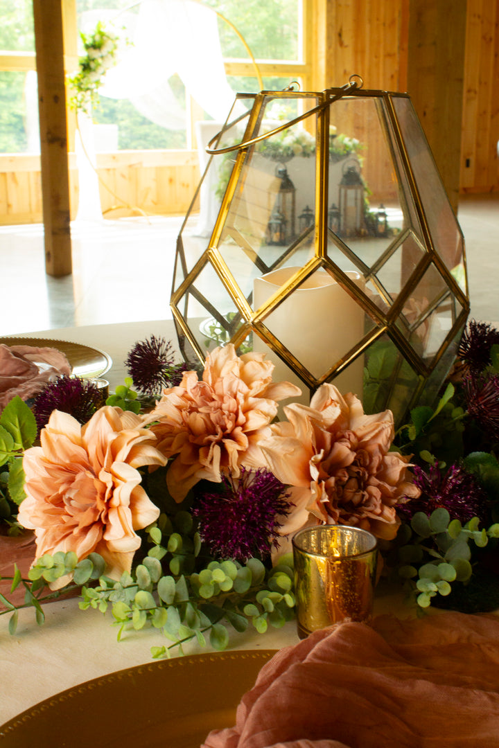 Rental - Gold Geometric Lantern