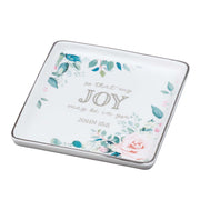 That My Joy May Be In You Floral Ceramic Trinket Tray - John 15:11