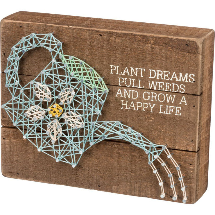 String Art - pull Weeds And Grow A Happy Life