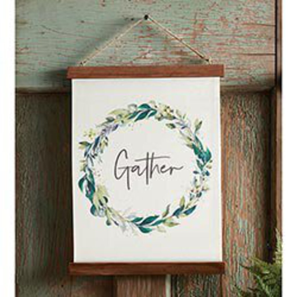 12" X 17" Framed Banner - Gather